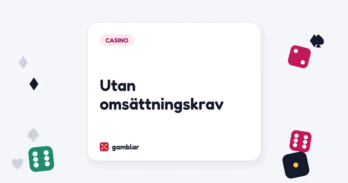 Utan omsättningskrav
