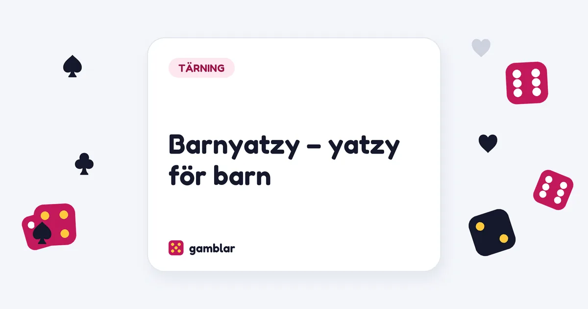 Barnyatzy – yatzy för barn