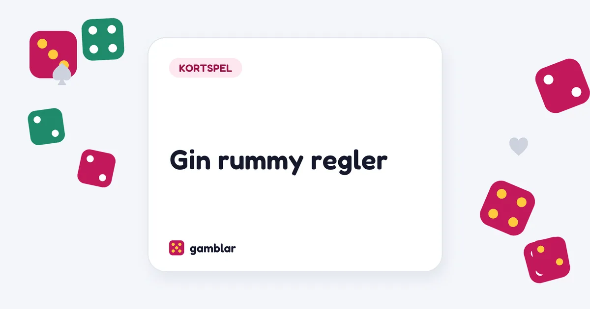 Gin rummy regler