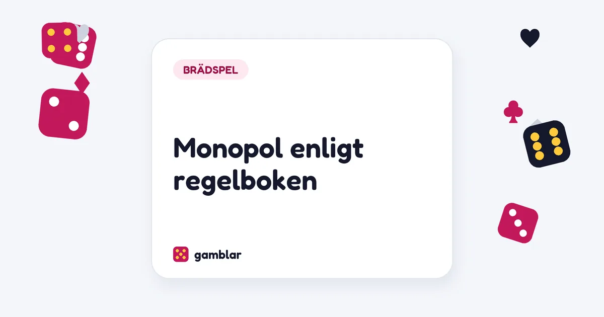 Monopol enligt regelboken
