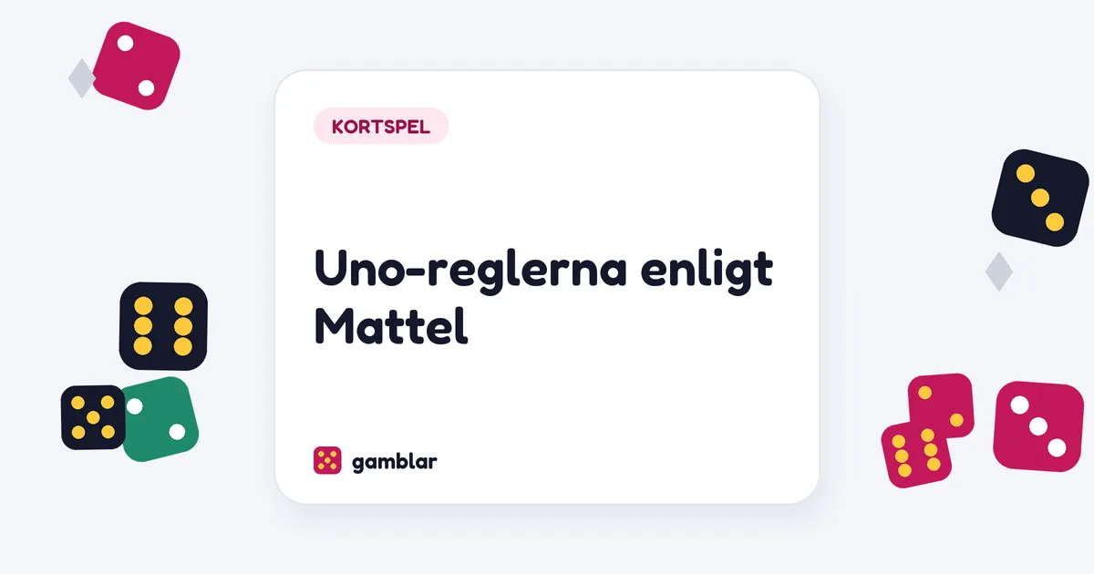Uno-reglerna enligt Mattel