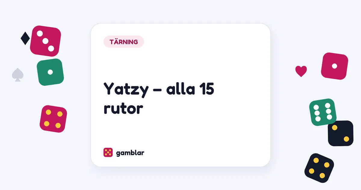 Yatzy – alla 15 rutor