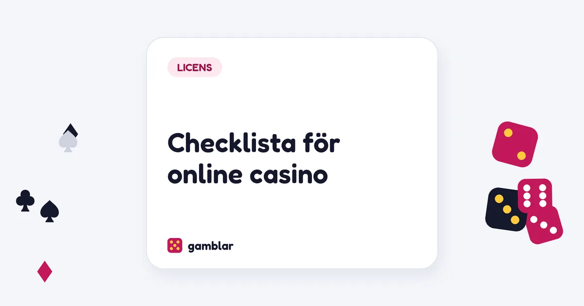 Checklista för online casino